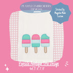 Popsicle Trio Embroidery Design, Popsicle Applique Trio Machine Embroidery Design, Summer Embroidery Design, Digital Download