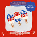 Popsicle Trio Embroidery Design, Popsicle Applique Trio Machine Embroidery Design, Summer Embroidery Design, Digital Download