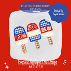 Popsicle Trio Embroidery Design, Popsicle Applique Trio Machine Embroidery Design, Summer Embroidery Design, Digital Download
