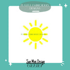 Sun Machine Embroidery Design, Mini Sun Embroidery Design, Sunshine Small Embroidery Design, Digital Download
