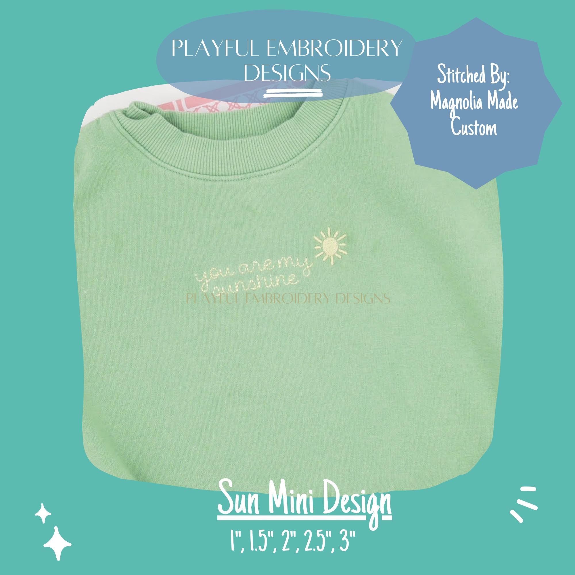 Sun Machine Embroidery Design, Mini Sun Embroidery Design, Sunshine Small Embroidery Design, Digital Download