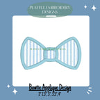 Bowtie Applique Embroidery Design, Simple Satin Stitch Bow Tie Applique Design for Machine Embroidery, Digital Download