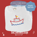 Boat Machine Embroidery Design, Cruise Embroidery Design, Summer Boat Embroidery Design