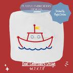 Boat Machine Embroidery Design, Cruise Embroidery Design, Summer Boat Embroidery Design