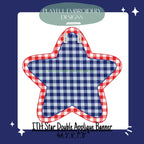 ITH Star Double Appliqué Banner Design, In the Hoop Embroidery Star Design, ITH Patriotic Banner Design, Digital Download