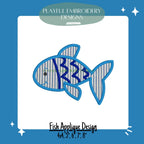 Fish Applique Design, Cute Fish Satin Stitch Applique Machine Embroidery Design, Simple Applique Design, Digital Downlaod