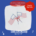 Double USA Flag Machine Embroidery Design, Quick Stitching Flag Design, Patriotic Flag Embroidery Design, Digital Download