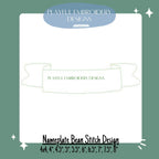 Bean Stitch Nameplate Machine Embroidery Design, Digital Download, Name Plate Embroidery Design, Quick Stitch