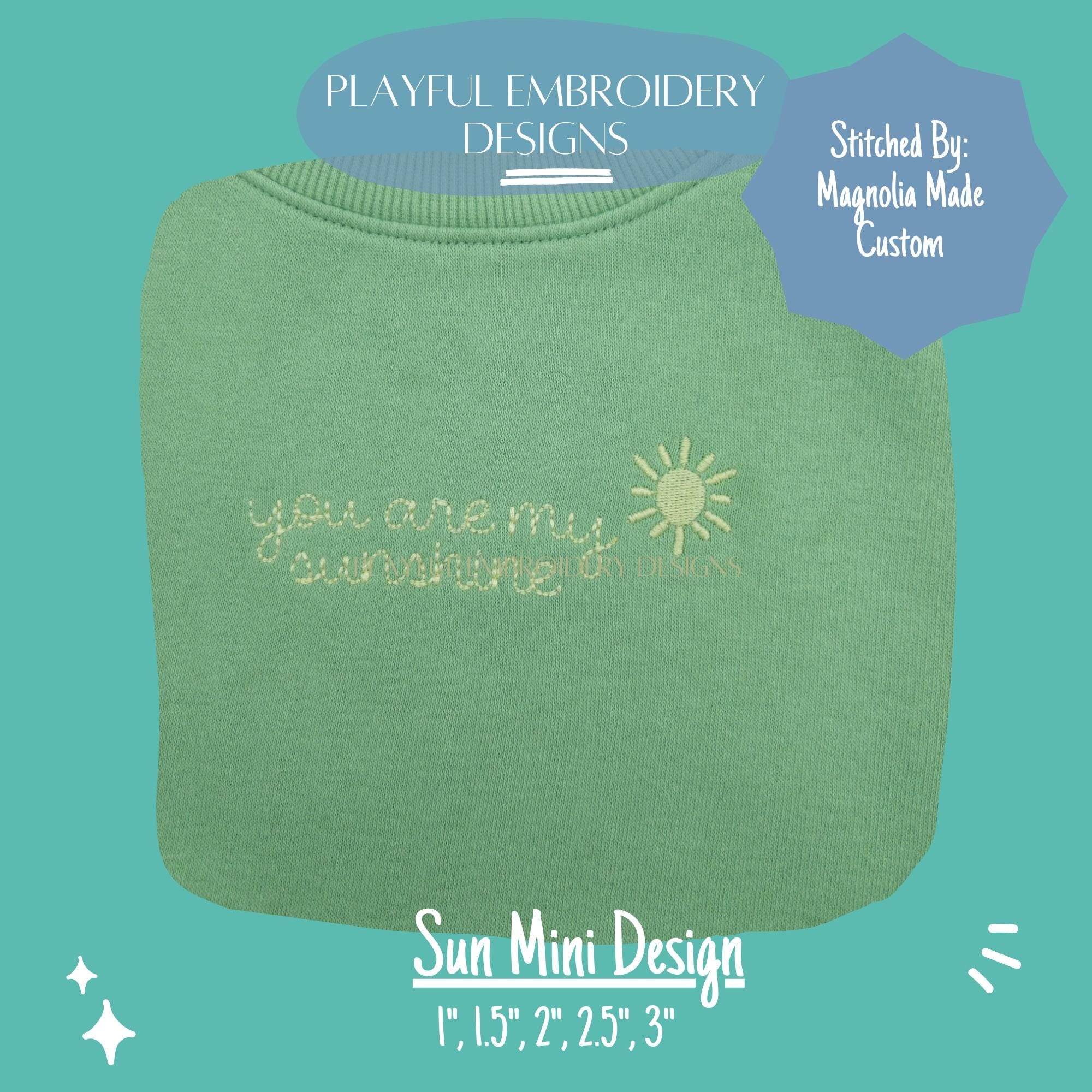 Sun Machine Embroidery Design, Mini Sun Embroidery Design, Sunshine Small Embroidery Design, Digital Download