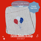 Patriotic Balloon Mini Design, Balloon Trio Design for Machine Embroidery, Stars and Stripes and Balloons, Digitial Download