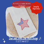 Patriotic Star Design Machine Embroidery Design, Independence Day Embroidery Design, Fourth of July Design