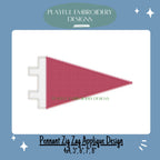 Pennant Flag Zig Zag Applique Machine Embroidery Design, Team Spirit Embroidery Design, Flag Embroidery Design, Pennant Applique Design