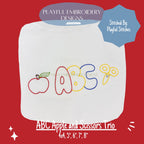 ABC Apple and Scissor Trio Embroidery Design, Back to School Trio Machine Embroidery Design, Back to School Design, ABC Embroidery Design