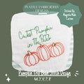 Pumpkin Trio Machine Embroidery Design, Fall Embroidery Design, Bean Stitch Pumpkin Design, Digital Download