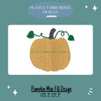 Pumpkin Mini Machine Embroidery Design, Mini Fill Pumpkin Design, Pumpkin Embroidery Design for Polo, Chest Embroidery, Digital Download