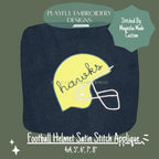 Football Helmet Machine Embroidery Design, Helmet Satin Stitch Applique Machine Embroidery Design, Fall Boy Applique Design