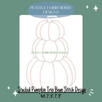 Stacked Pumpkin Trio Machine Embroidery Design, Fall Embroidery Design, Bean Stitch Pumpkin Design, Digital Download