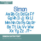 Simon Satin Stitch Embroidery Font, Handwriting Satin Stitch Machine Embroidery Font, Playful Embroidery font, bx included