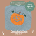 Pumpkin Mini Machine Embroidery Design, Mini Fill Pumpkin Design, Pumpkin Embroidery Design for Polo, Chest Embroidery, Digital Download